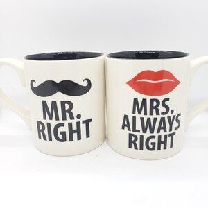 Mr Mrs Always Right Mugs Set Of Two